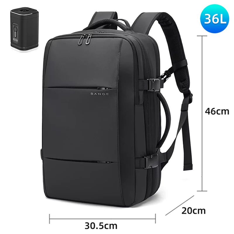Big Big Bag #0036 - BANGE Expandable Travel Backpack – 17" Laptop, Vacuum Compression, Waterproof