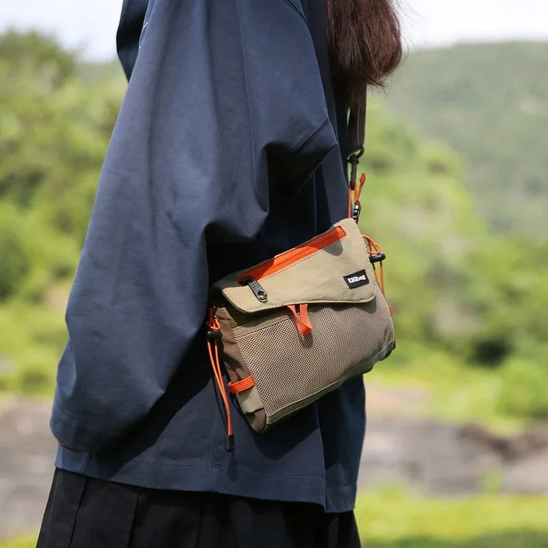 0124 Compact Outdoor Crossbody Bag – Multi‑Pocket Casual Shoulder Bag for Travel, Hiking & Everyday Use