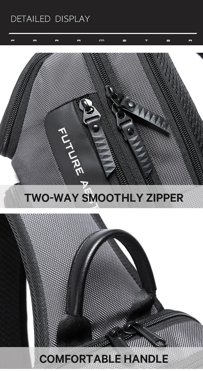 Big Big Bag #0040 - BANGE Anti-Theft Crossbody Bag – Waterproof Shoulder & Chest Pack for Men