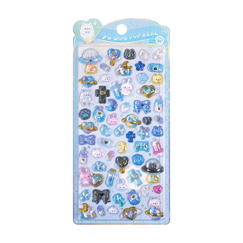 0117 Mini Japanese Style 3D Drop Relief Stickers – Cute Cartoon DIY Scrapbooking, Journaling, Stationery, Diary & School Decoration