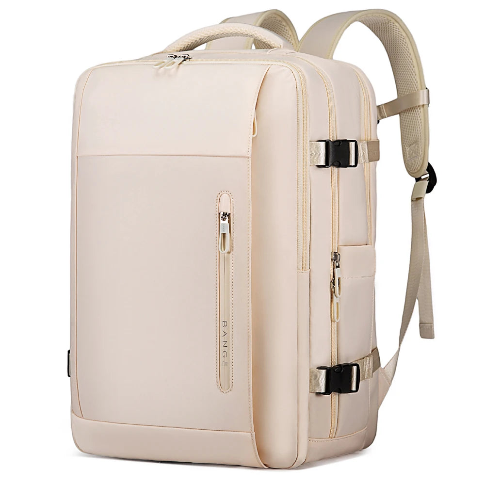 0018 BANGE Laptop Backpack – Waterproof 15.6 Inch Bag with USB Charging, Business & Travel