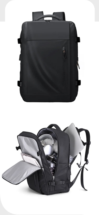 Big Big Bag #0018 - BANGE Waterproof Laptop Backpack – 15.6" USB Charging Business & Travel Bag for Men