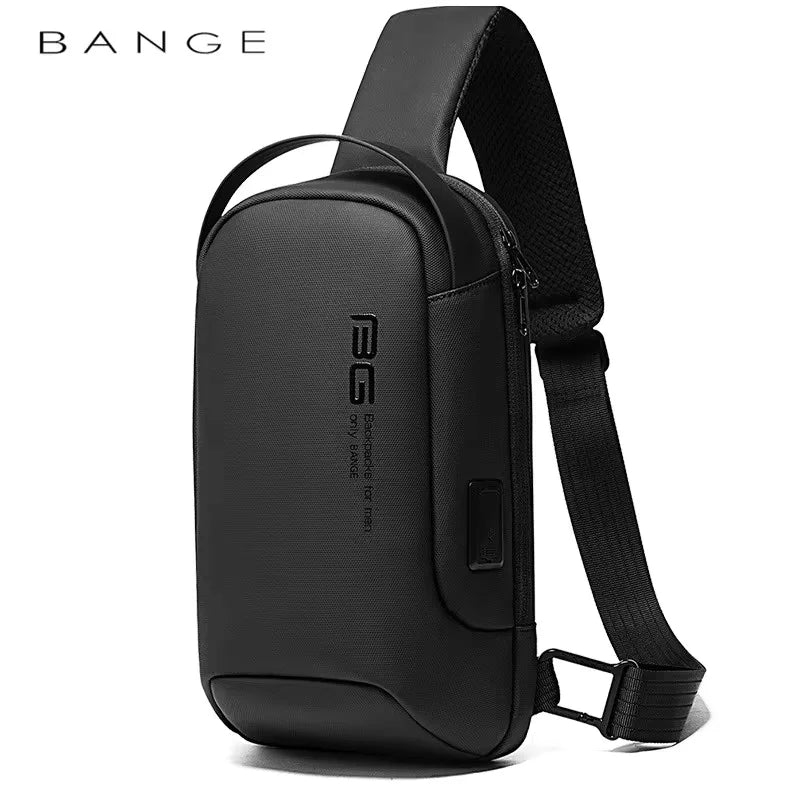 0034 - BANGE Waterproof Crossbody Bag – Multifunction Shoulder & Chest Pack for Men