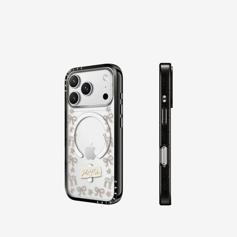 0132 Coquette Ribbon & Deer Reflective Mirror Phone Case | MagSafe Compatible for iPhone by CASETiFY