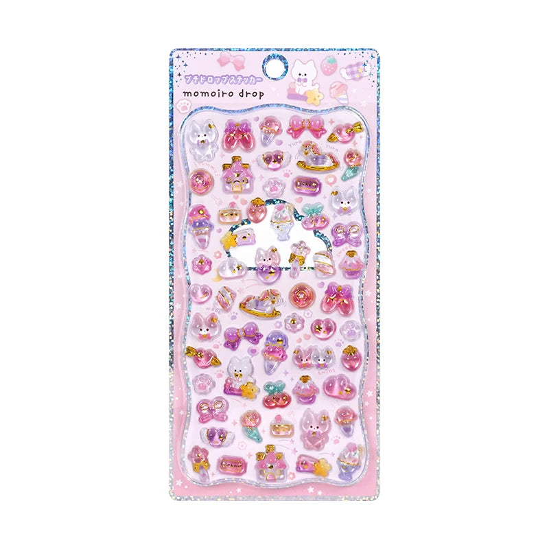 0117 Mini Japanese Style 3D Drop Relief Stickers – Cute Cartoon DIY Scrapbooking, Journaling, Stationery, Diary & School Decoration