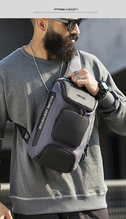 Big Big Bag #0040 - BANGE Anti-Theft Crossbody Bag – Waterproof Shoulder & Chest Pack for Men