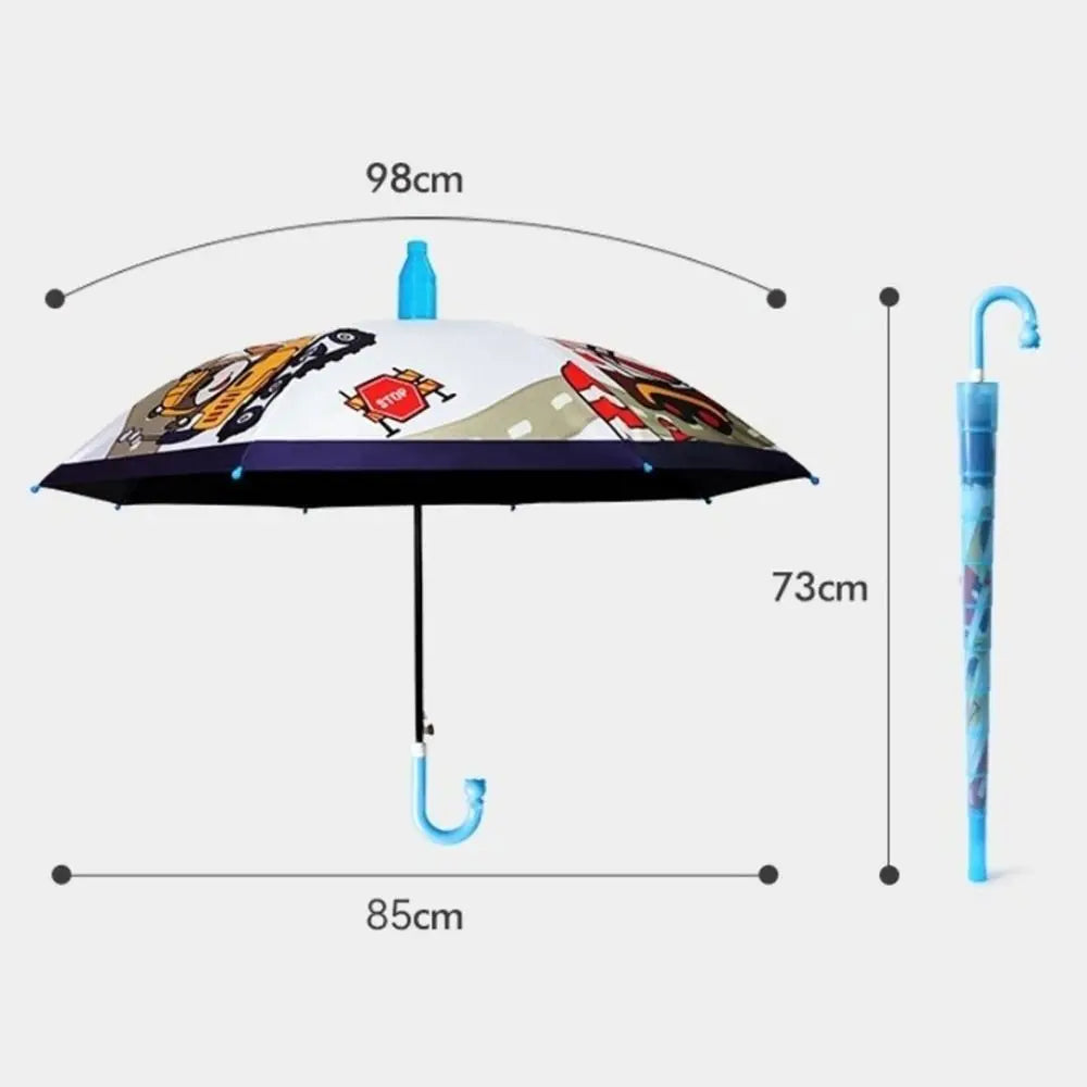 0142 Children’s Cartoon Umbrella – Lightweight, Safe & Colorful Kids Rain Gear with Animal Handle & Waterproof Cover