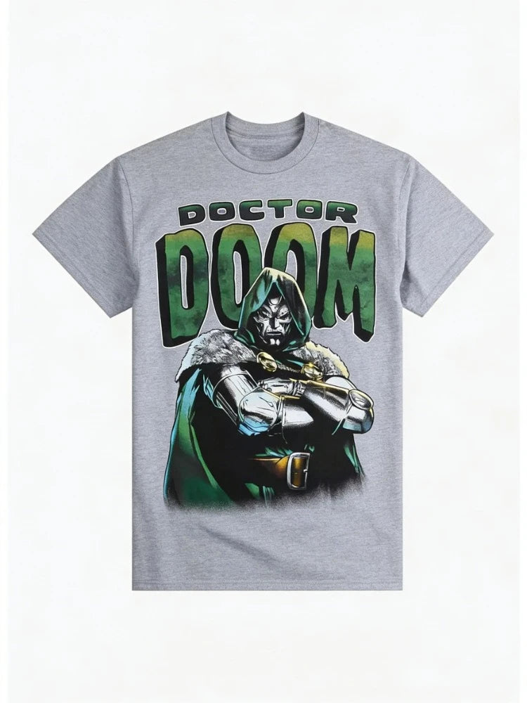 0087 Marvel Fantastic Four T‑Shirt – 2026 Dr. Doom Comic Graphic Tee, Men’s & Women’s Casual Plus Size