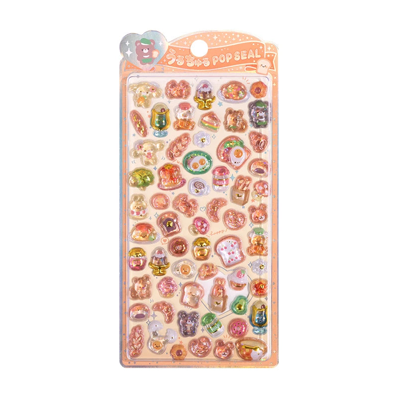 0117 Mini Japanese Style 3D Drop Relief Stickers – Cute Cartoon DIY Scrapbooking, Journaling, Stationery, Diary & School Decoration