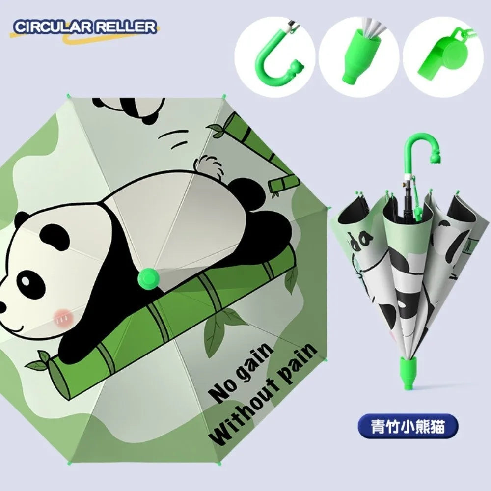 0142 Children’s Cartoon Umbrella – Lightweight, Safe & Colorful Kids Rain Gear with Animal Handle & Waterproof Cover