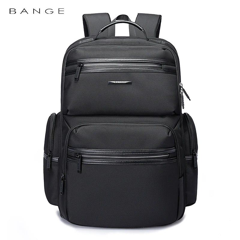 0057 BANGE Anti-Theft Laptop Backpack – Waterproof 15.6 Inch Oxford Bag with USB Charging for Men
