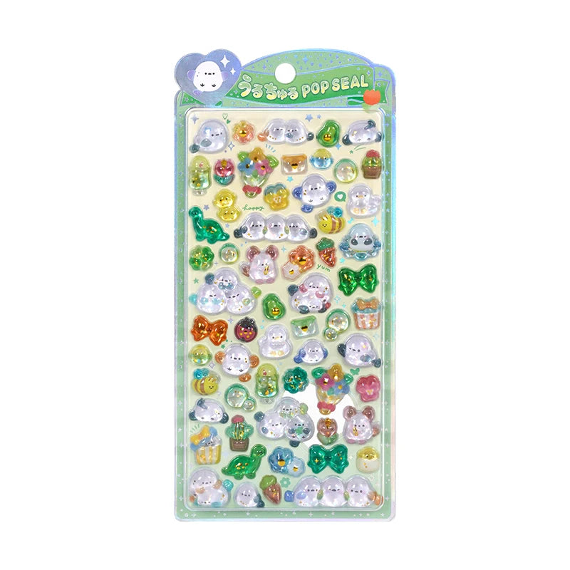 0117 Mini Japanese Style 3D Drop Relief Stickers – Cute Cartoon DIY Scrapbooking, Journaling, Stationery, Diary & School Decoration