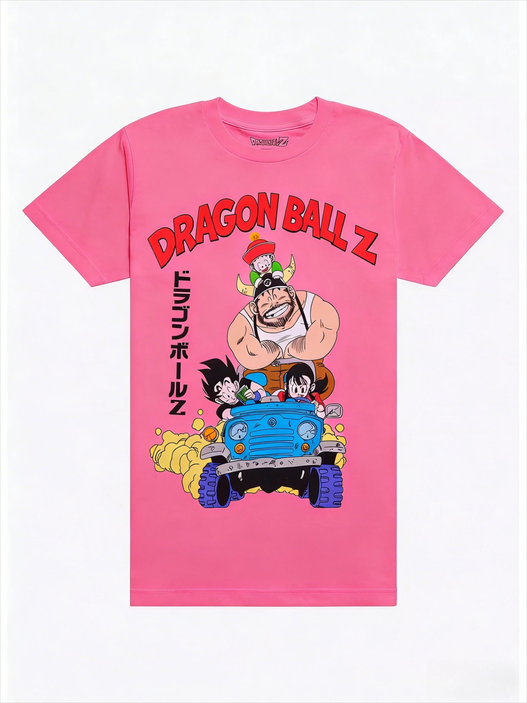 0090 Bandai Dragon Ball Z T‑Shirt – 2026 Group Drive Car Print, Men’s Short Sleeve, Parent‑Child & Plus Size