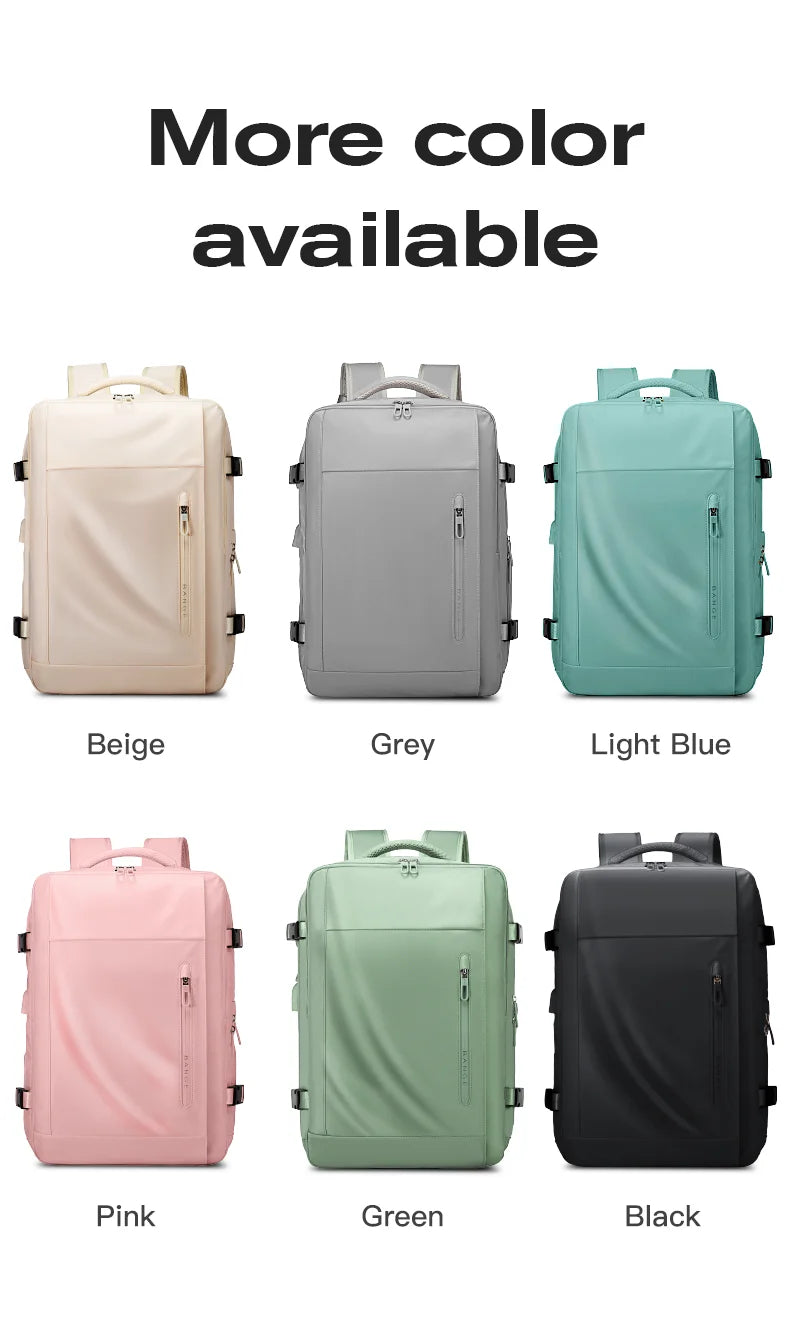 0018 BANGE Laptop Backpack – Waterproof 15.6 Inch Bag with USB Charging, Business & Travel