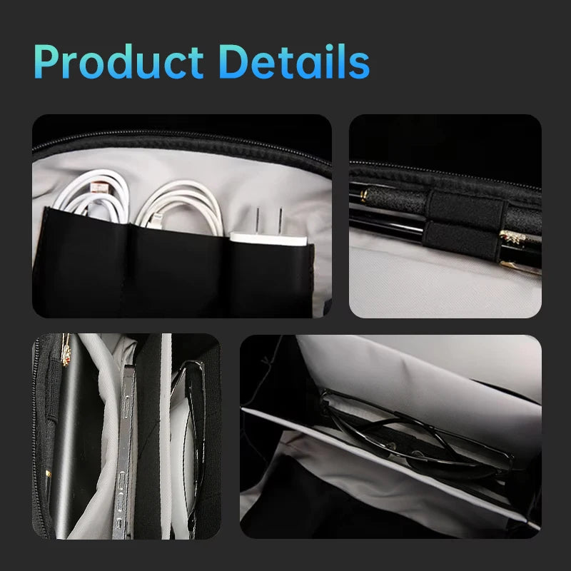 0054 BANGE Electronics Organizer – Waterproof Extra-Large 3-Layer Tech Storage Bag for Travel