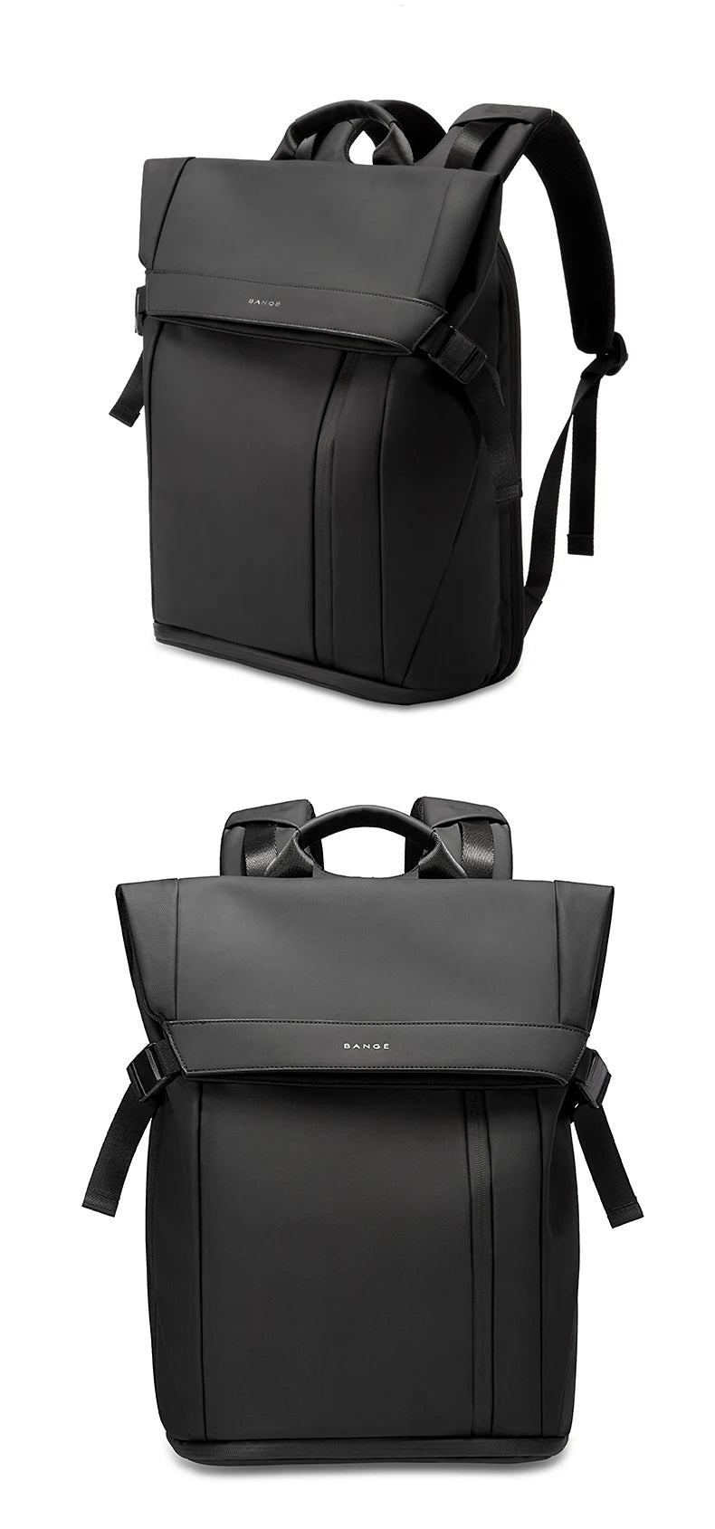 0043 BANGE Fashion Backpack – Waterproof 15.6 Inch Laptop Bag, Multifunctional Travel & School Rucksack