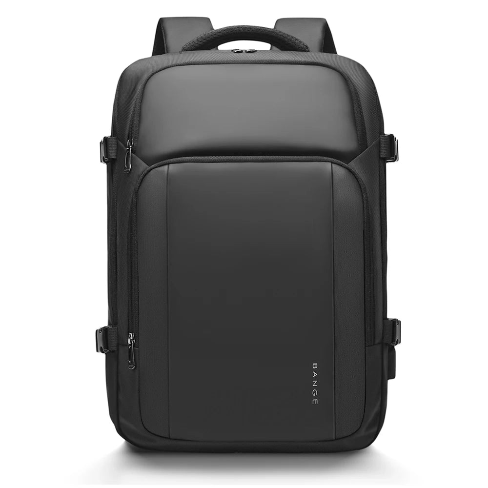 0010 BANGE Travel Backpack – Waterproof 15.6 Inch Laptop Bag with USB Charging, Large Capacity for Men