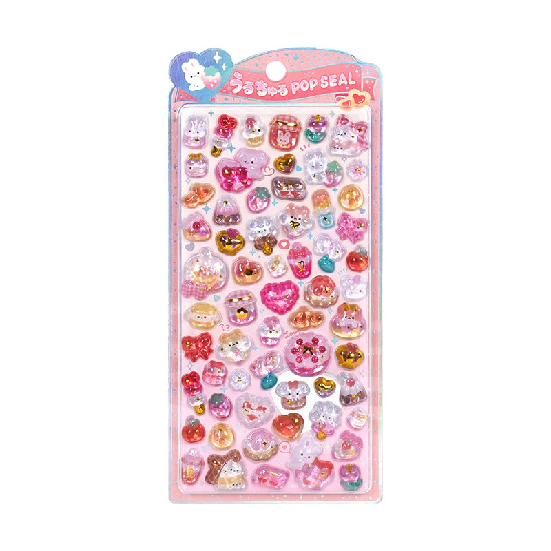 0117 Mini Japanese Style 3D Drop Relief Stickers – Cute Cartoon DIY Scrapbooking, Journaling, Stationery, Diary & School Decoration