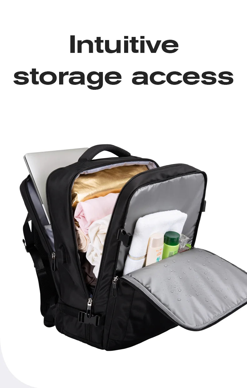 0018 BANGE Laptop Backpack – Waterproof 15.6 Inch Bag with USB Charging, Business & Travel
