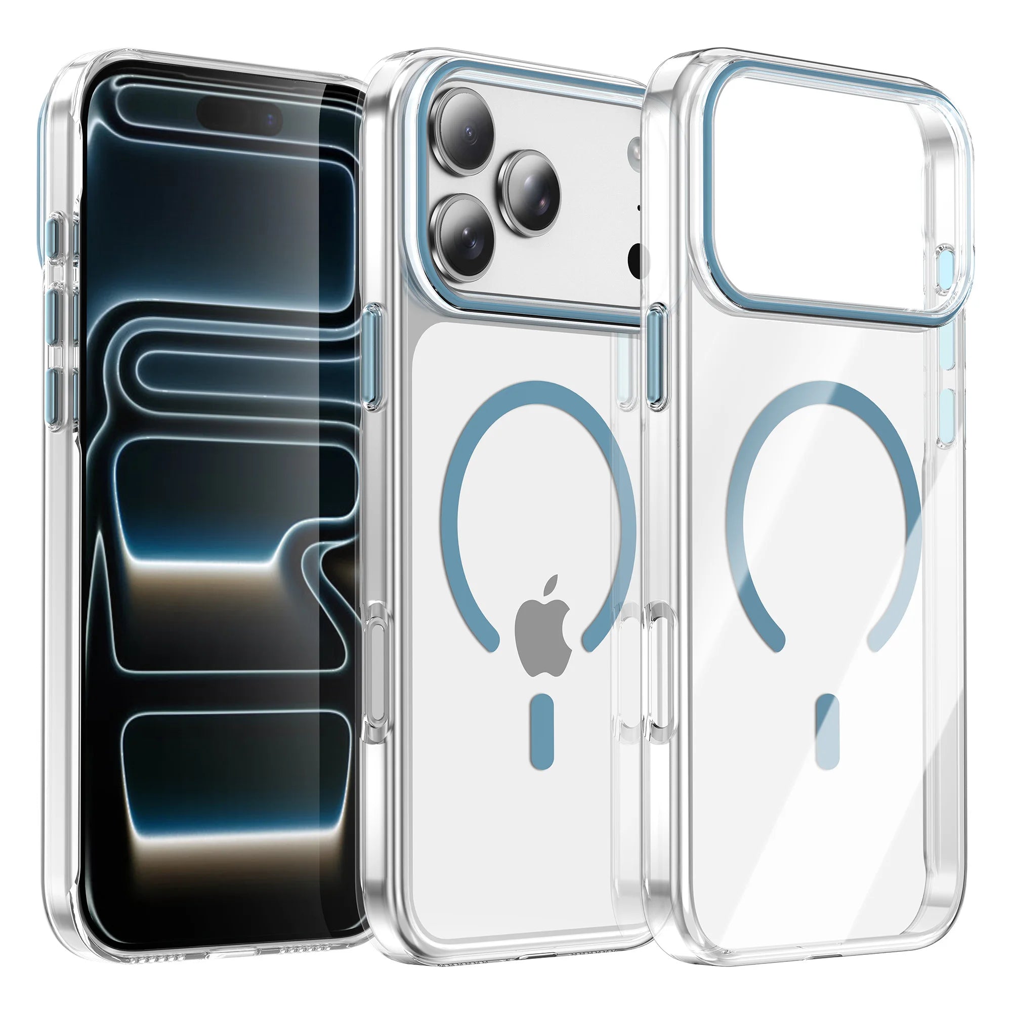 0071 Luxury Clear Magnetic Case – iPhone 17/16 Plus & Pro Max, MagSafe Shockproof Cover