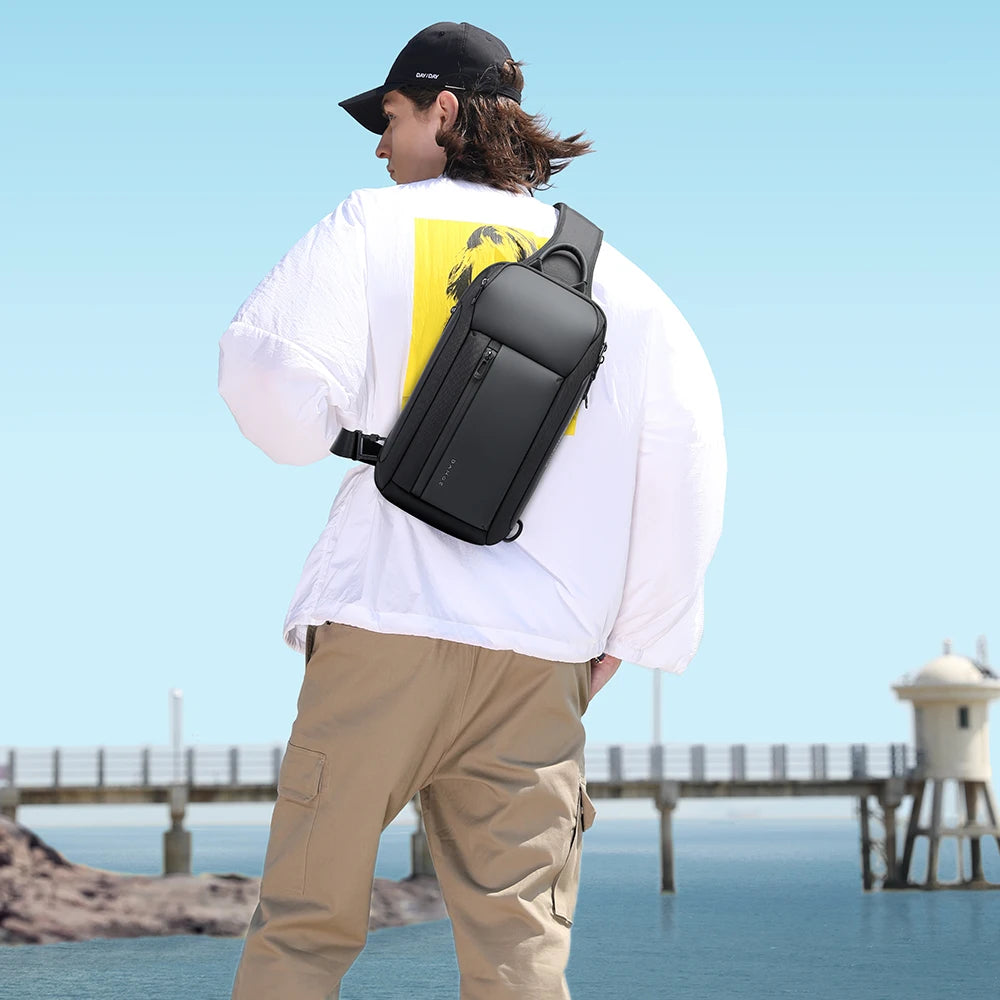 0022 BANGE Chest Bag – Waterproof Oxford Crossbody & Shoulder Satchel with Large Capacity for Men