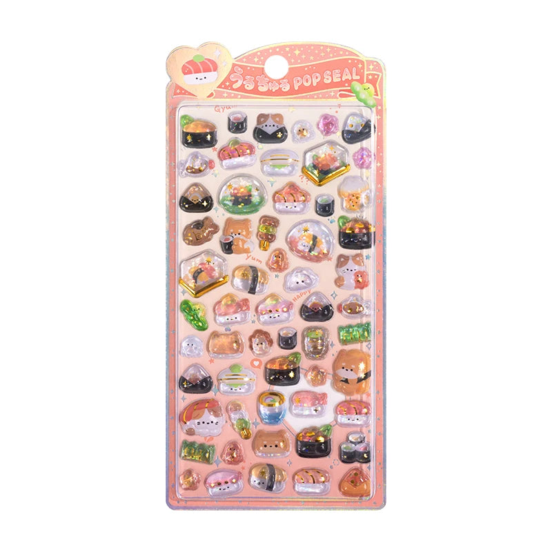 0117 Mini Japanese Style 3D Drop Relief Stickers – Cute Cartoon DIY Scrapbooking, Journaling, Stationery, Diary & School Decoration