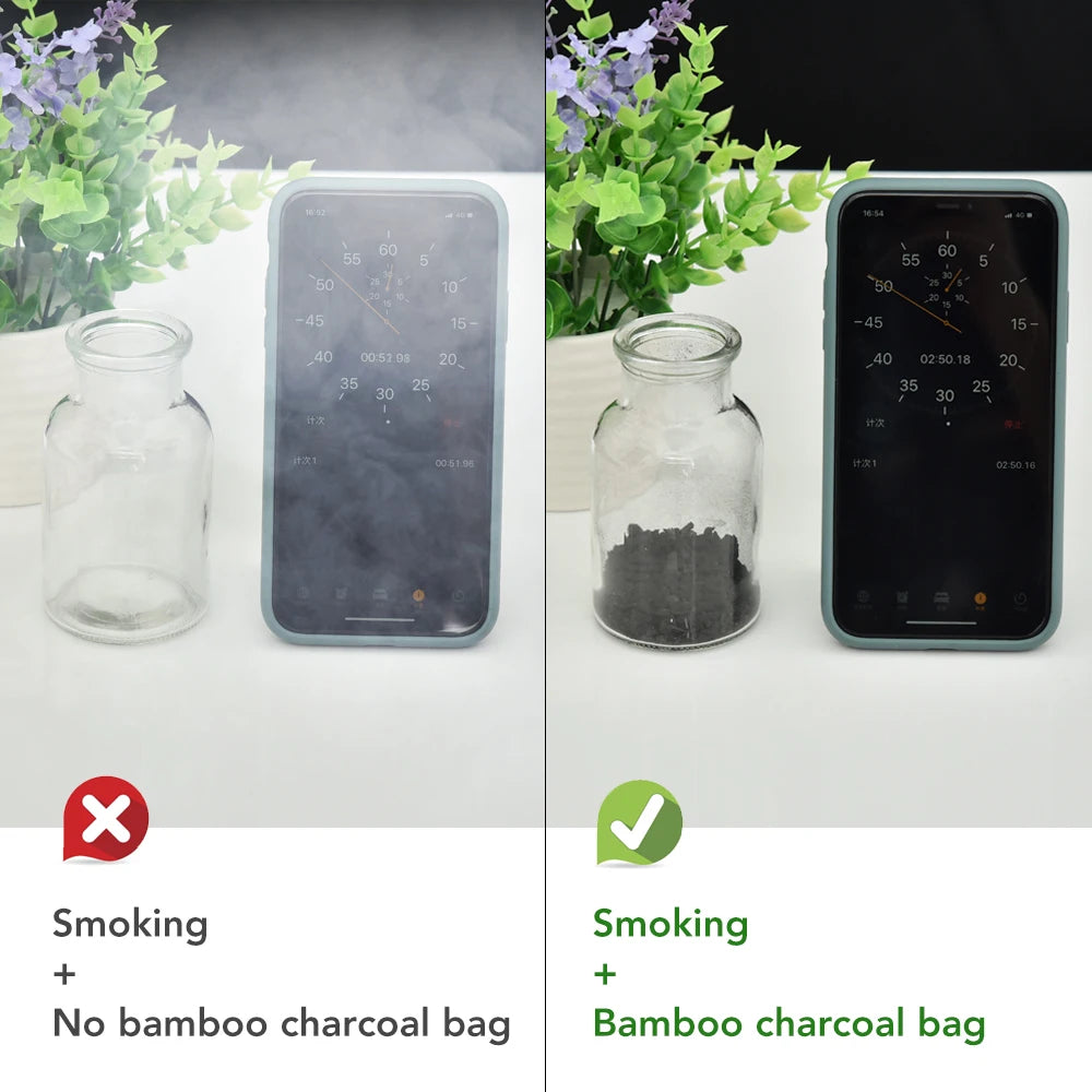 0096 10PCS Bamboo Charcoal Bags – Natural Activated Charcoal Odor Absorber & Moisture Eliminator for Car, Closet & Shoes
