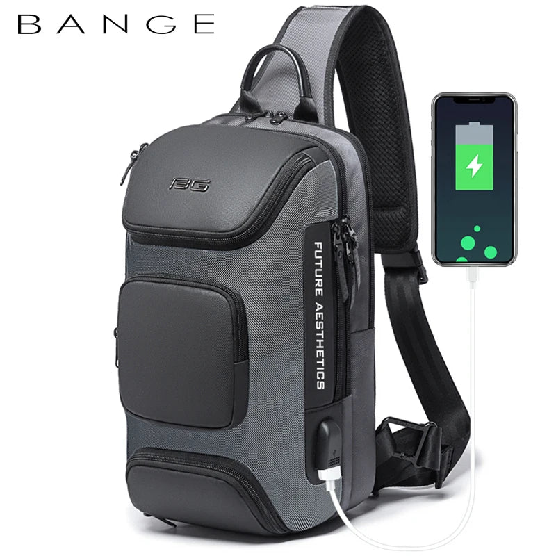 Big Big Bag #0040 - BANGE Anti-Theft Crossbody Bag – Waterproof Shoulder & Chest Pack for Men