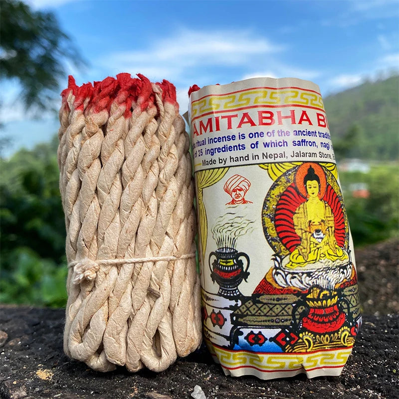 0100 40PCS Himalayan Rope Incense – Yoga Aromatherapy Handmade Rope Fragrance with Sage, Patchouli & Cedar