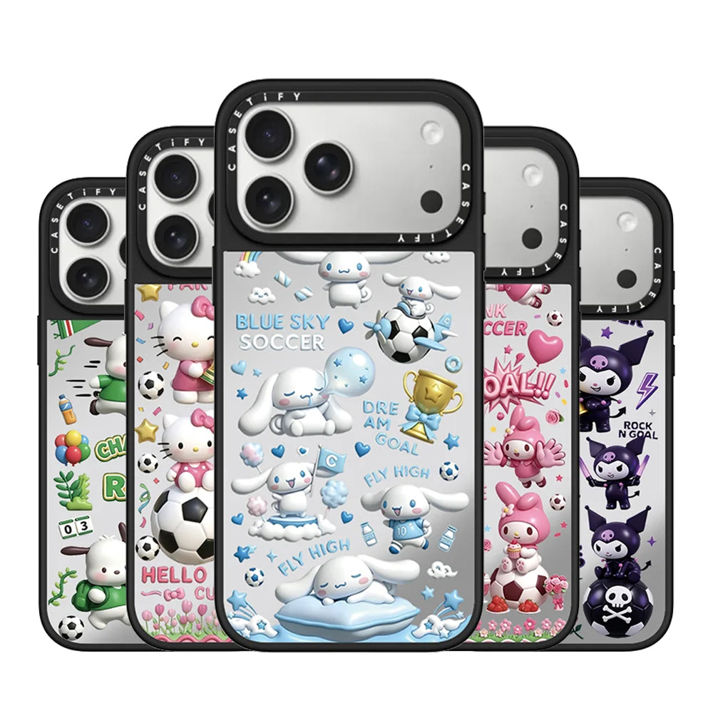 0126 Sanrio Soccer Series Phone Case – Hello Kitty, Cinnamoroll, Kuromi & My Melody by CASETiFY