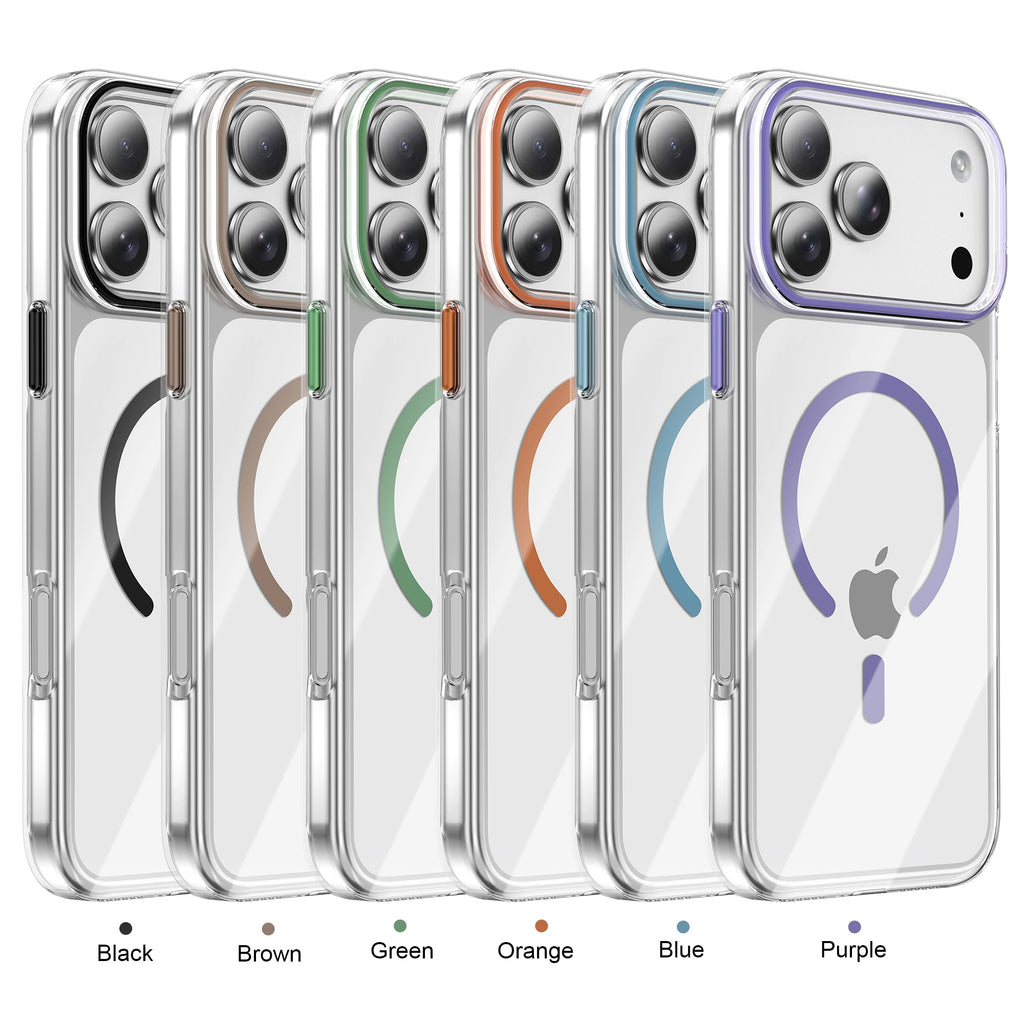 0071 Luxury Clear Magnetic Case – iPhone 17/16 Plus & Pro Max, MagSafe Shockproof Cover