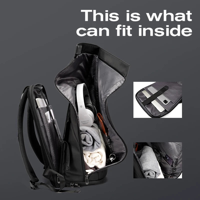 0023 BANGE Business Laptop Backpack – Waterproof 15.6 Inch Multi‑Compartment Travel & Work Bag for Men & Women