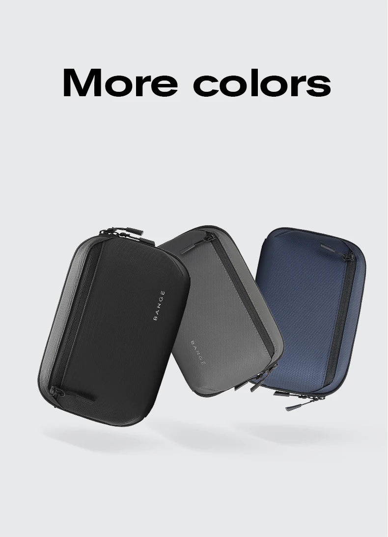 0054 BANGE Electronics Organizer – Waterproof Extra-Large 3-Layer Tech Storage Bag for Travel