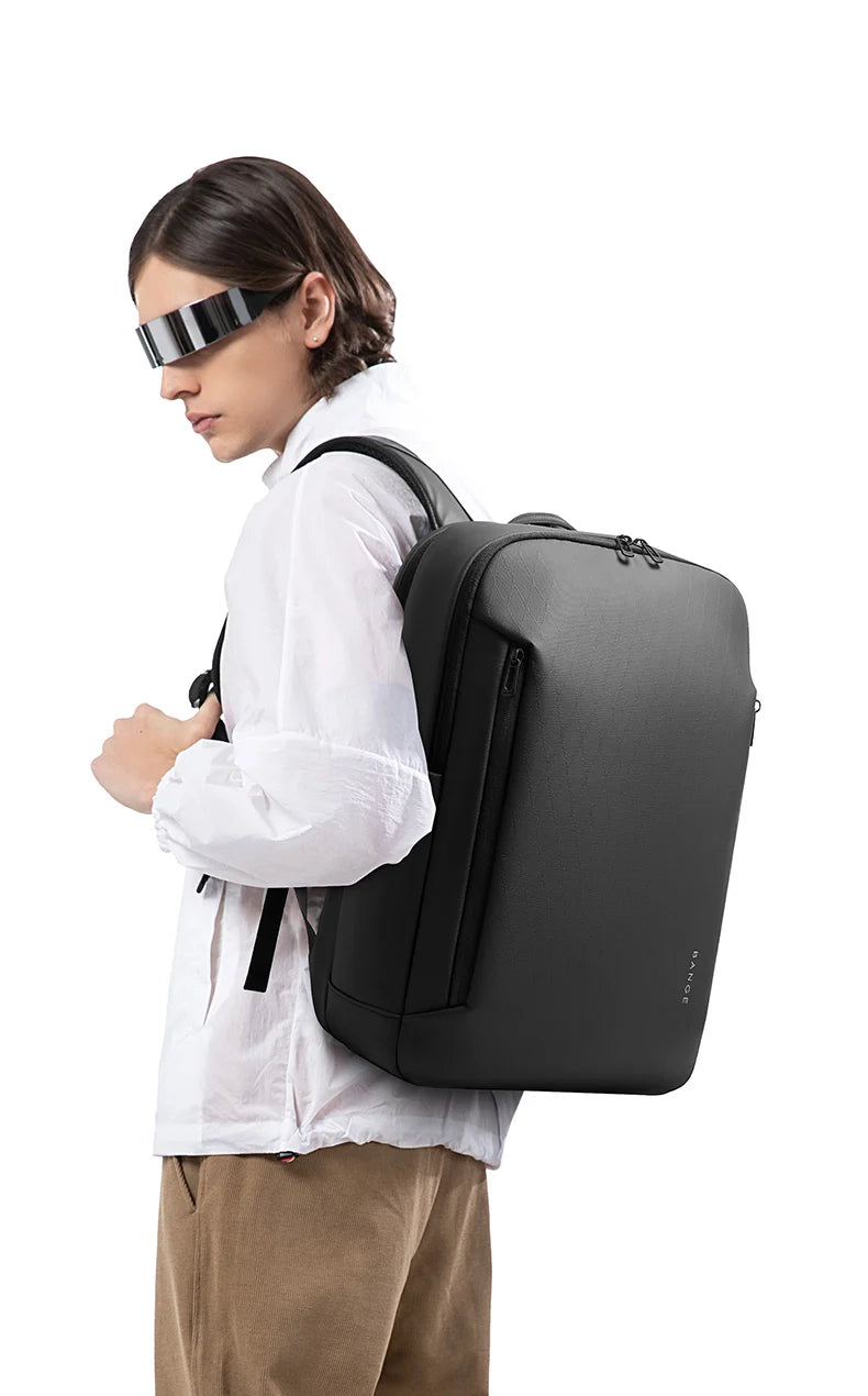 0053 BANGE Casual Backpack – Waterproof 15.6 Inch Laptop Bag, Multi-Pocket Travel & School Rucksack with YKK Zippers