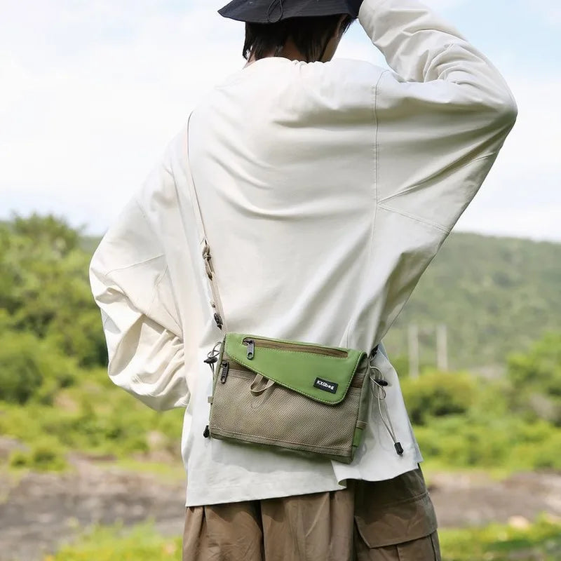 0124 Compact Outdoor Crossbody Bag – Multi‑Pocket Casual Shoulder Bag for Travel, Hiking & Everyday Use