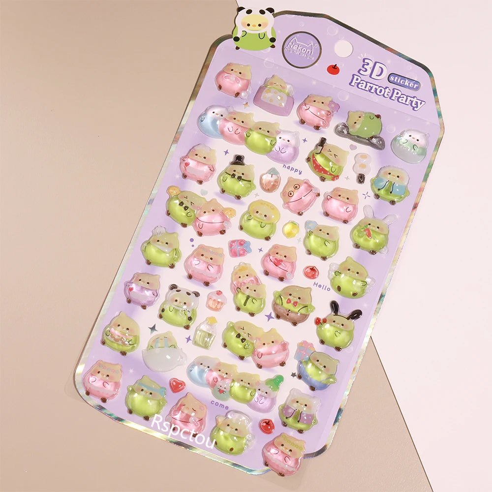 0120 3D Animals Penguin & Seal World Relief Stickers – DIY Scrapbooking, Journaling, Stationery & Cute School Supply Decoration
