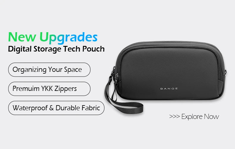 0015 BANGE Expandable Backpack – Waterproof 17 Inch Laptop Bag for Men, Travel & Work