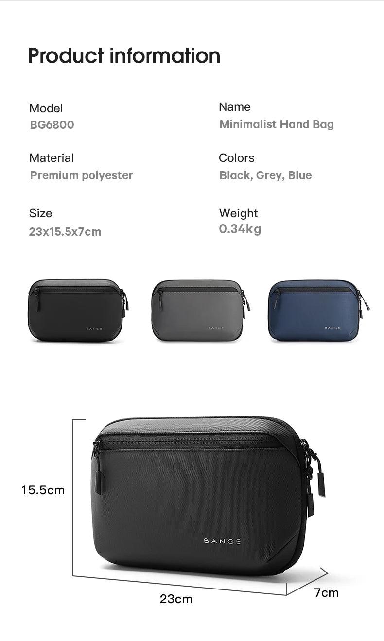 0054 BANGE Electronics Organizer – Waterproof Extra-Large 3-Layer Tech Storage Bag for Travel