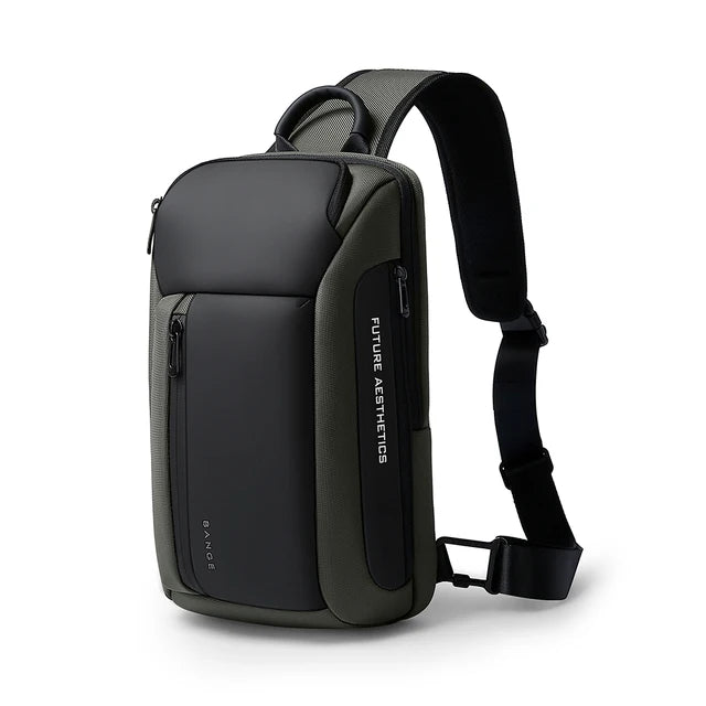 0022 BANGE Chest Bag – Waterproof Oxford Crossbody & Shoulder Satchel with Large Capacity for Men
