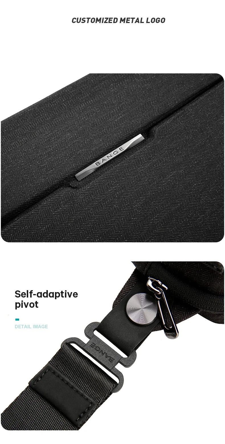 Big Big Bag #0029 - BANGE Waterproof Sling Bag – Multifunction Shoulder & Chest Pack for Men (Fits 7–9" iPad)