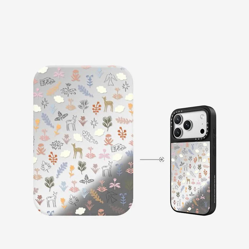 0132 Coquette Ribbon & Deer Reflective Mirror Phone Case | MagSafe Compatible for iPhone by CASETiFY