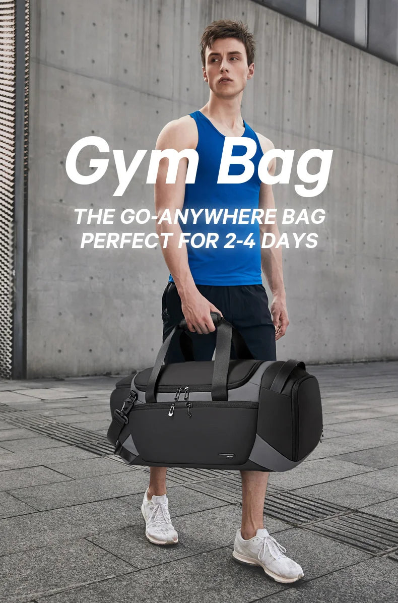 0027 BANGE Sports Duffel Bag – Waterproof 21‑Inch Gym Bag with Shoe & Wet/Dry Compartments