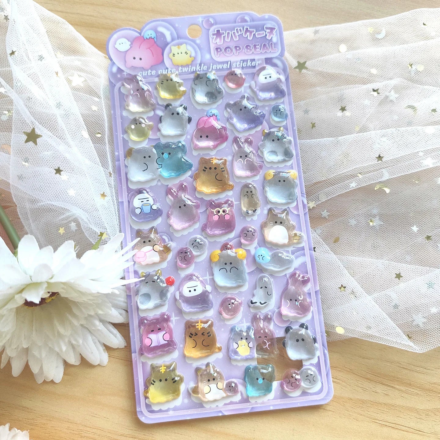 0117 Mini Japanese Style 3D Drop Relief Stickers – Cute Cartoon DIY Scrapbooking, Journaling, Stationery, Diary & School Decoration