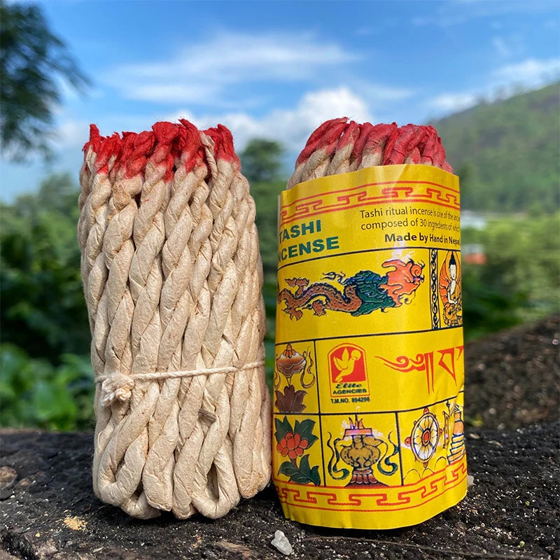 0100 40PCS Himalayan Rope Incense – Yoga Aromatherapy Handmade Rope Fragrance with Sage, Patchouli & Cedar