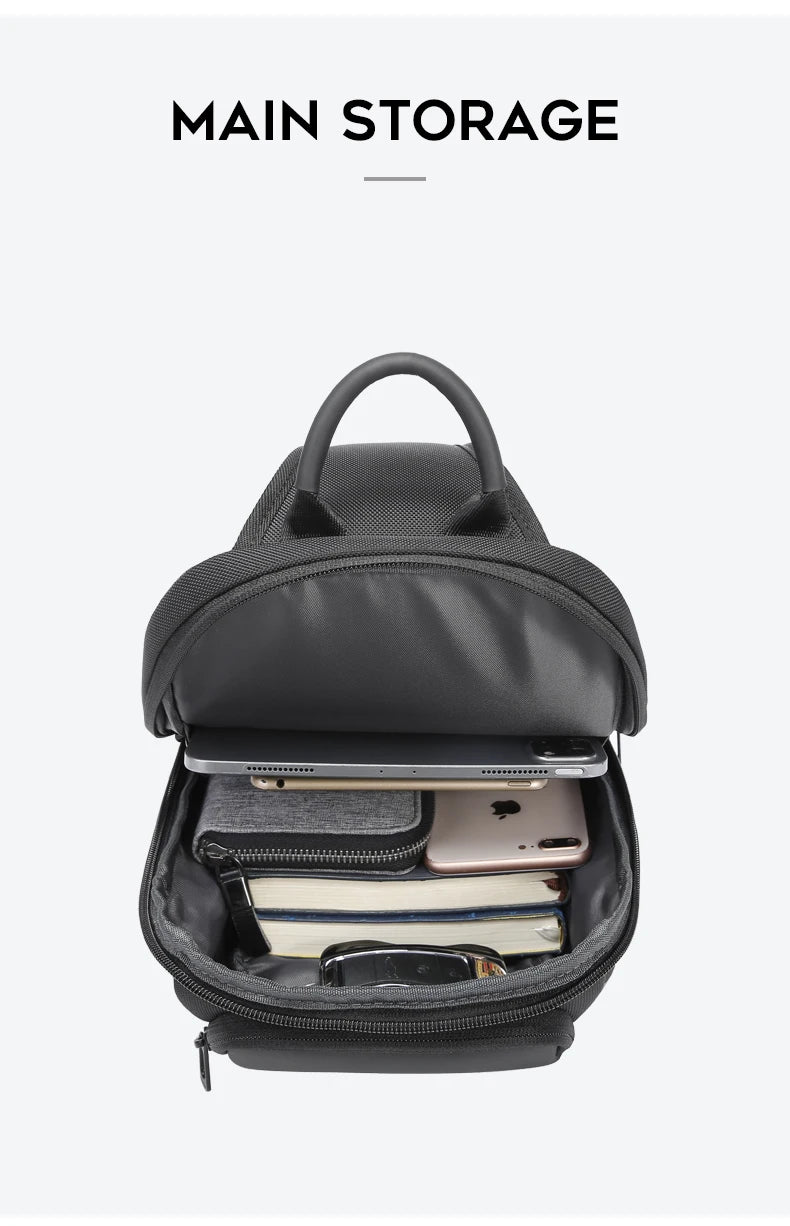 0022 BANGE Chest Bag – Waterproof Oxford Crossbody & Shoulder Satchel with Large Capacity for Men