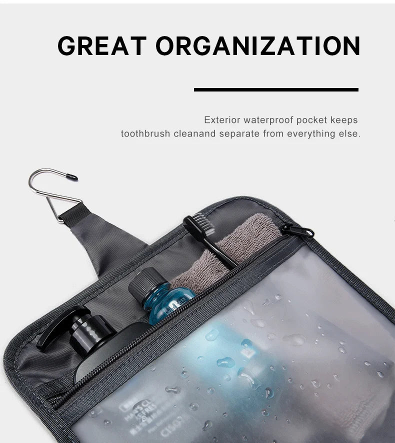 0016 BANGE Makeup Bag – Waterproof Travel Cosmetic Organizer for Women, Portable & Stylish