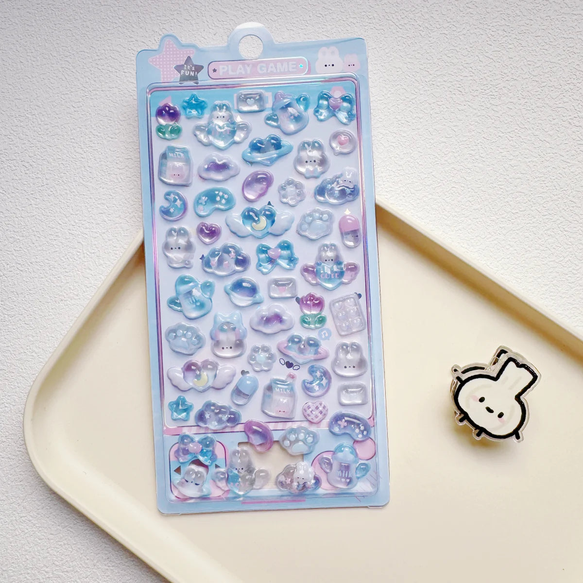 0117 Mini Japanese Style 3D Drop Relief Stickers – Cute Cartoon DIY Scrapbooking, Journaling, Stationery, Diary & School Decoration