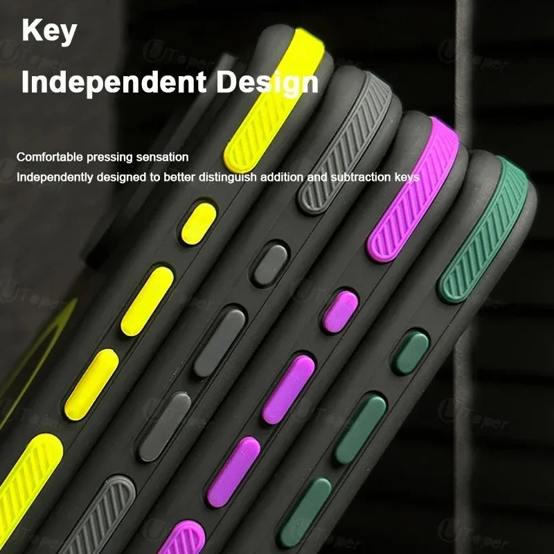 0069 Bicolor Matte Magnetic Case – iPhone 17/16 Pro Max, Translucent Shockproof Cover