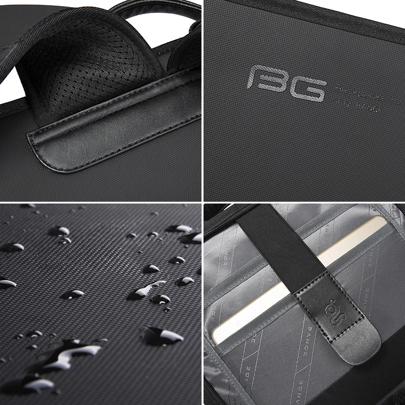 0008 BANGE Men’s Backpack – Waterproof 14.1 Inch Laptop Bag for Business, School & Travel