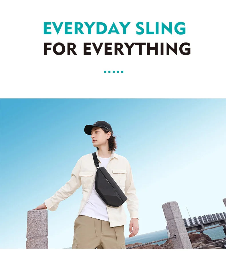 Big Big Bag #0029 - BANGE Waterproof Sling Bag – Multifunction Shoulder & Chest Pack for Men (Fits 7–9" iPad)